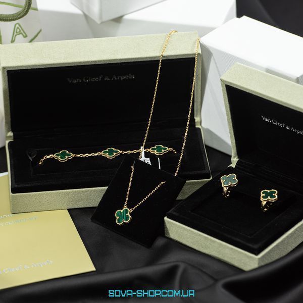 Набір підвіска, сережки, браслет Van Cleef & Arpels Premium фото