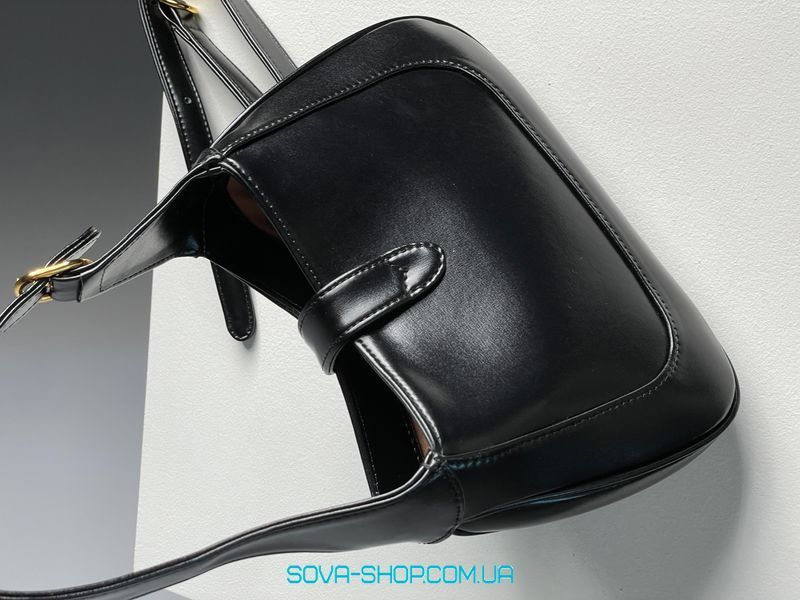 Жіноча сумка Gucci Jackie 1961 Medium Hobo Bag In Black Leather Premium фото