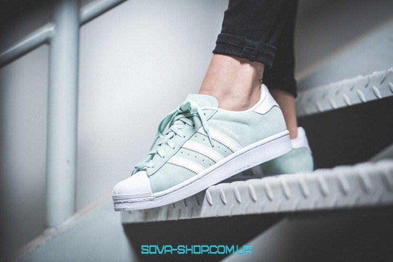 Жіночі кросівки Superstar W &ldquo;Ice / Mint&rdquo; Adidas фото