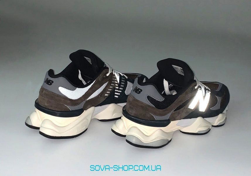 Мужские кроссовки New Balance 9060 Brown Black White фото