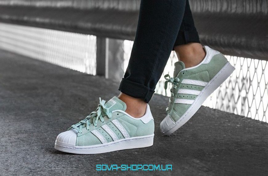 Жіночі кросівки Superstar W &ldquo;Ice / Mint&rdquo; Adidas фото