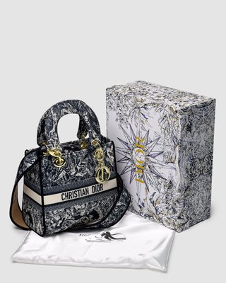 Женская сумка Christian Dior Medium Lady D-Lite Bag Blue Premium фото
