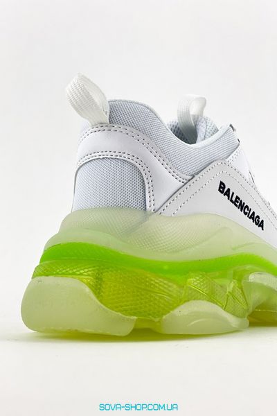 Жіночі кросівки Balenciaga Triple S Clear Sole White Green фото