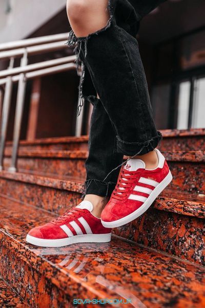 Жіночі кросівки Gazelle Red/White Adidas фото