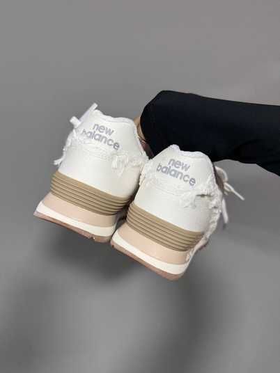 Унисекс кроссовки NEW BALANCE 574 x MIU MIU WHITE - купить в