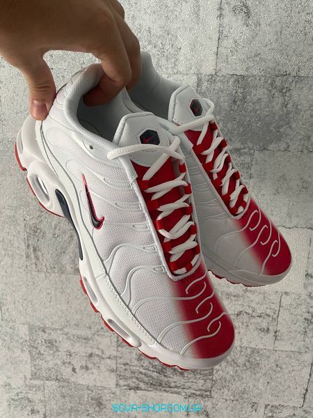 Чоловічі кросівки Nike TN Air Max Plus White Red Gradient фото