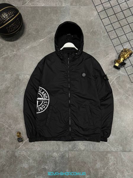 Premium ветровка двусторонняя Stone Island Black фото