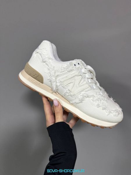 Унісекс кросівки NEW BALANCE 574 x MIU MIU WHITE фото