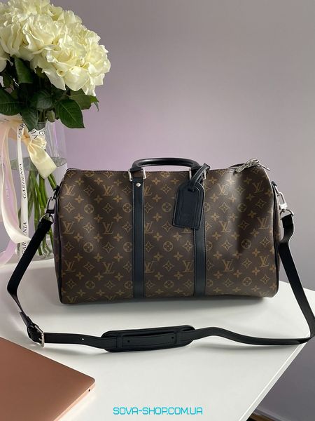 Унисекс сумка Louis Vuitton Keepall Bandouliere 45 Brown Canvas Premium фото