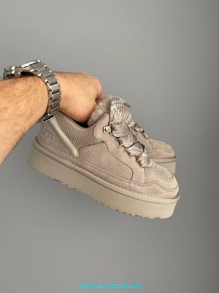 Жіночі зимові ботинки UGG Lowmel Platform Sneaker Grey PREMIUM фото