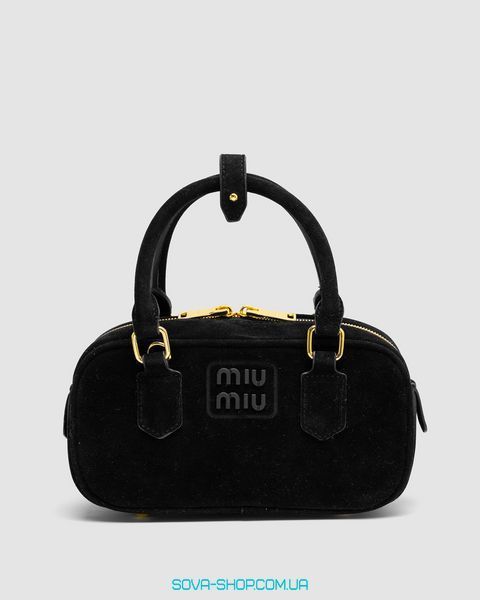 Жіноча сумка Miu Miu Arcadie Suede Bag Black Premium фото