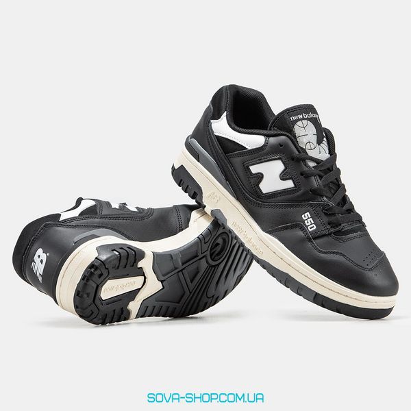 Чоловічі кросівки New Balance 550 Black Beige фото