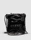 Женская сумка Chanel Black Quilted Calfskin Mini 22 Bag Silver Hardware Premium re-11162 фото 3
