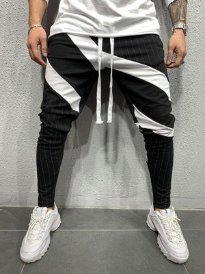 Спортивные штаны Артикул: 5107 черные-белые Black Island фото