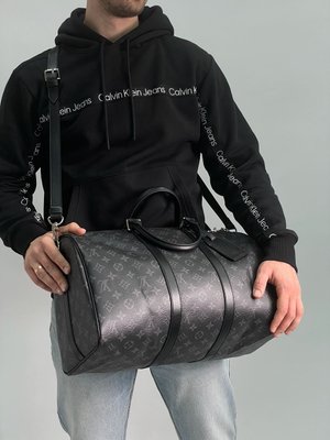 Унісекс сумка Louis Vuitton Keepall 45 Eclipse Grey Premium фото