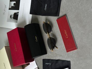Сонцезахисні окуляри Cartier Clash Black/Gold CT0543S 001L cat.2 Premium фото