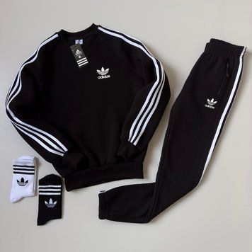 Чоловічий та жіночий костюм ЗИМОВИЙ Adidas: світшот-штани (2 пари носків у подарунок) Adidas фото