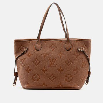 Жіноча сумка Louis Vuitton Monogram Giant Empreinte Neverfull MM tote bag Brown Premium фото