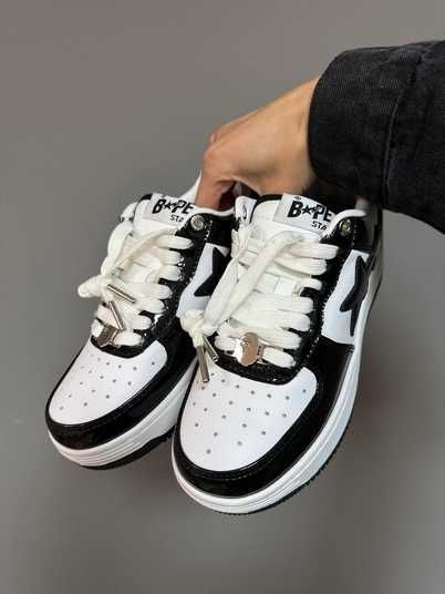 Женские и мужские кроссовки A Bathing Ape BAPE STA PATENT BLACK