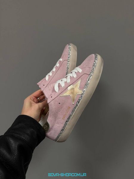 Жіночі кросівки GG SUPERSTAR PINK SUEDE / SILVER Gold Premium фото