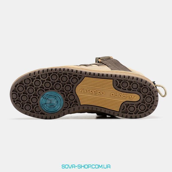 Чоловічі та жіночі кросівки Adidas Forum x Bad Bunny "Brown" фото