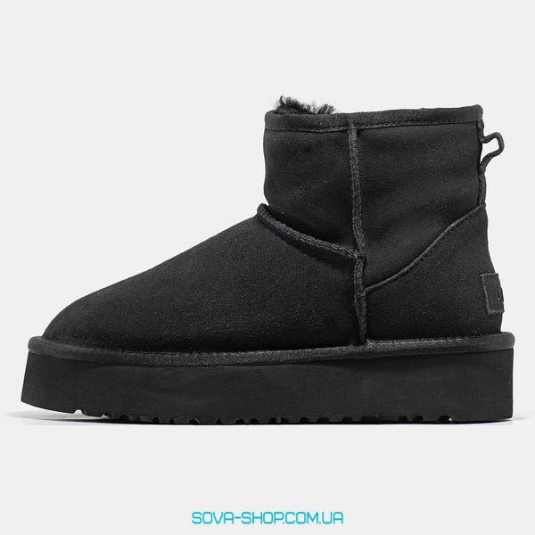 Жіночі зимові ботинки UGG Classic Mini Platform Black Premium фото