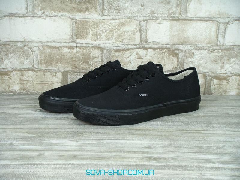 Женские кеды Authentic Black/Dlack Women V a n s фото