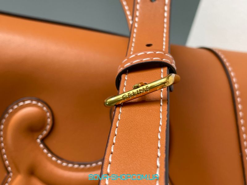 Женская сумка Celine Small Bucket Cuir Triomphe In Smooth Calfskin Tan Brown Premium фото