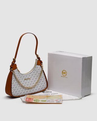 Жіноча сумка Michael Kors Wilma Signature Logo Crossbody Bag White Premium фото