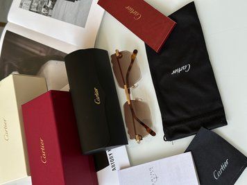 Сонцезахисні окуляри Cartier CT0627S 002C Brown/Gold Premium фото