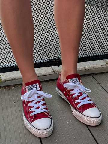 Converse all sale star red low