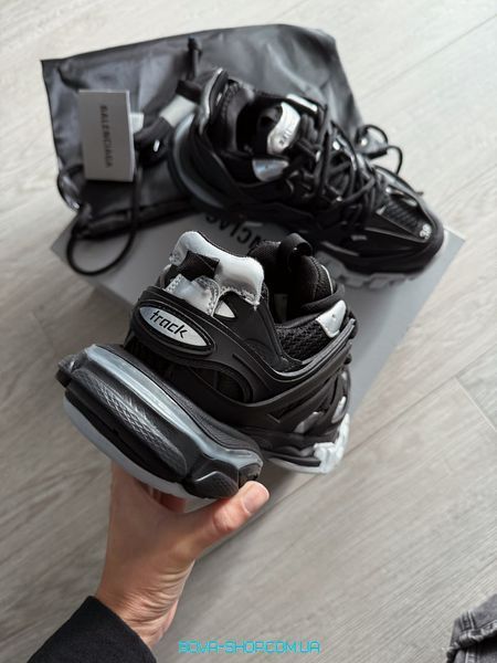 Чоловічі та жіночі кросівки Balenciaga Track Sneaker in Black/silver Premium фото