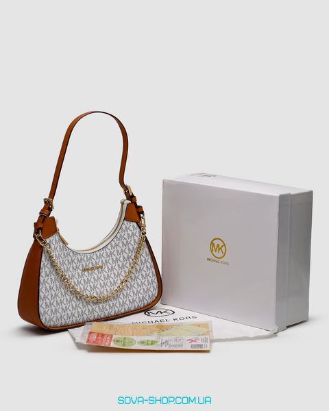 Жіноча сумка Michael Kors Wilma Signature Logo Crossbody Bag White Premium фото