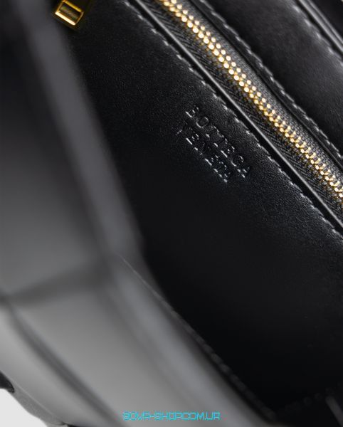 Жіноча сумка Bottega Veneta Cassette in Intreccio Calfskin Leather Black Premium фото