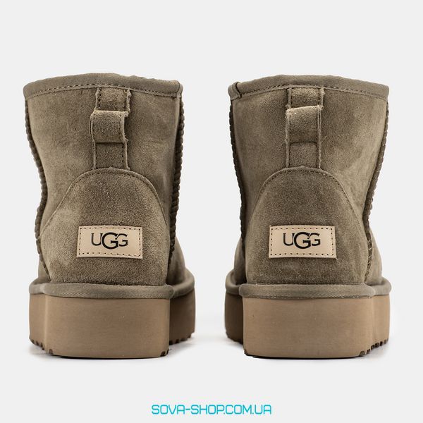 Жіночі зимові ботинки UGG Mini Platform Dark Brown Premium фото