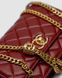 Жіноча сумка Chanel Wallet On Chain Burgundy Calfskin Aged Gold Hardware Premium re-11164 фото 5