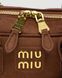 Женская сумка Miu Miu Arcadie Textile Bag Brown Premium re-12162 фото 5