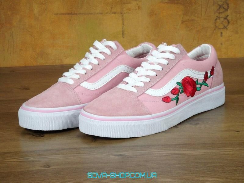 Женские кеды Old Skool Roses Pink V a n s фото