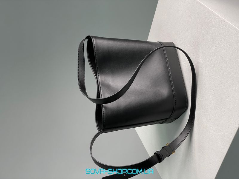 Женская сумка Celine Small Bucket Cuir Triomphe In Smooth Calfskin Tan Black Premium фото