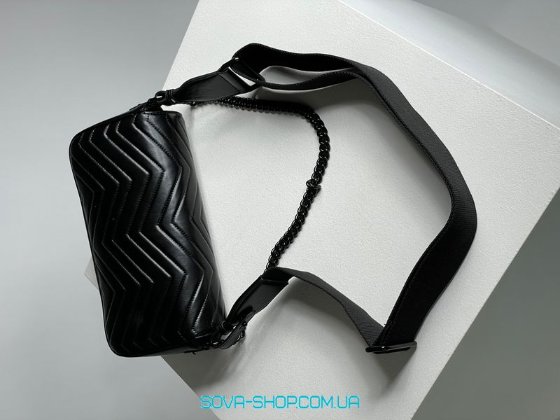 Жіноча сумка Gucci Marmont Medium Shoulder Bag Total Black Premium фото