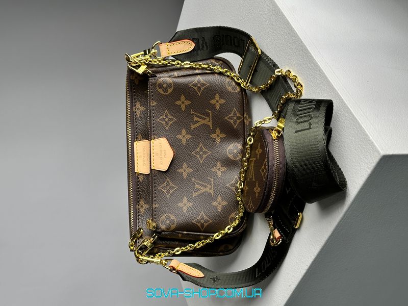 Женская сумка Louis Vuitton Multi Pochette Brown/Green Premium фото