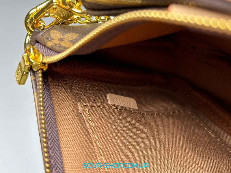 Жіноча сумка Louis Vuitton Multi Pochette Brown/Green Premium фото