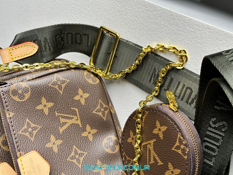 Женская сумка Louis Vuitton Multi Pochette Brown/Green Premium фото