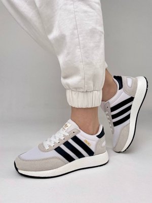 Женские кроссовки Adidas Iniki Runner White Grey Black фото