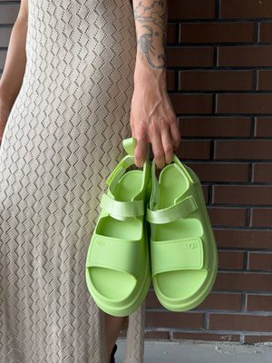 Жіночі сандалі Ugg Goldenglow Sandals Light green Premium фото