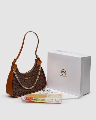 Жіноча сумка Michael Kors Wilma Signature Logo Crossbody Bag Brown Premium фото