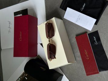 Сонцезахисні окуляри Cartier Clash Pink/Gold CT0544S 001 L Cat.2 Premium фото