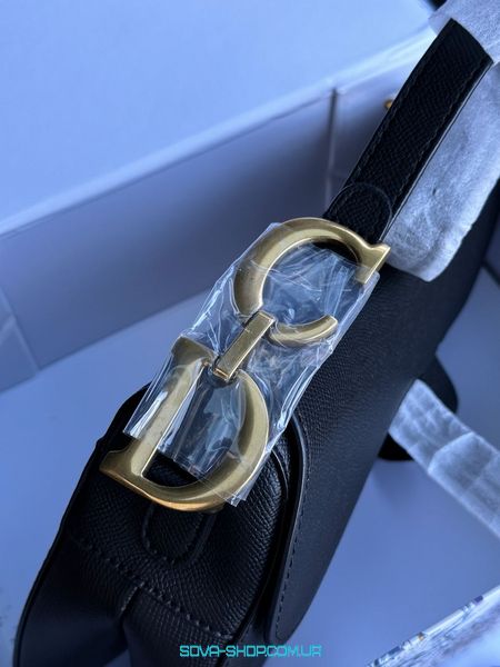Женская сумка Christian Dior Saddle Bag With Strap Black Premium фото