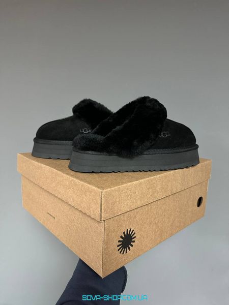 Женские зимние ботинки UGG DISQUETTE PLATFORM BLACK PREMIUM фото