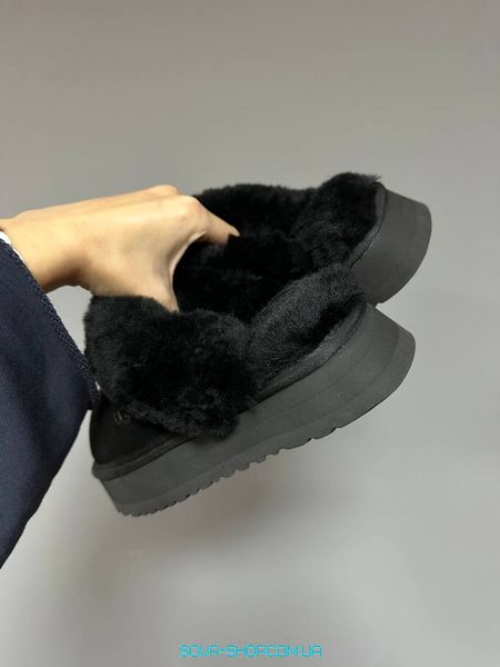 Жіночі зимові ботинки UGG DISQUETTE PLATFORM BLACK PREMIUM фото